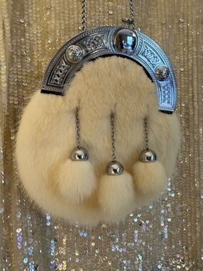 Authentic Ranch Mink and sterling Scottish Bridal Sporran purse